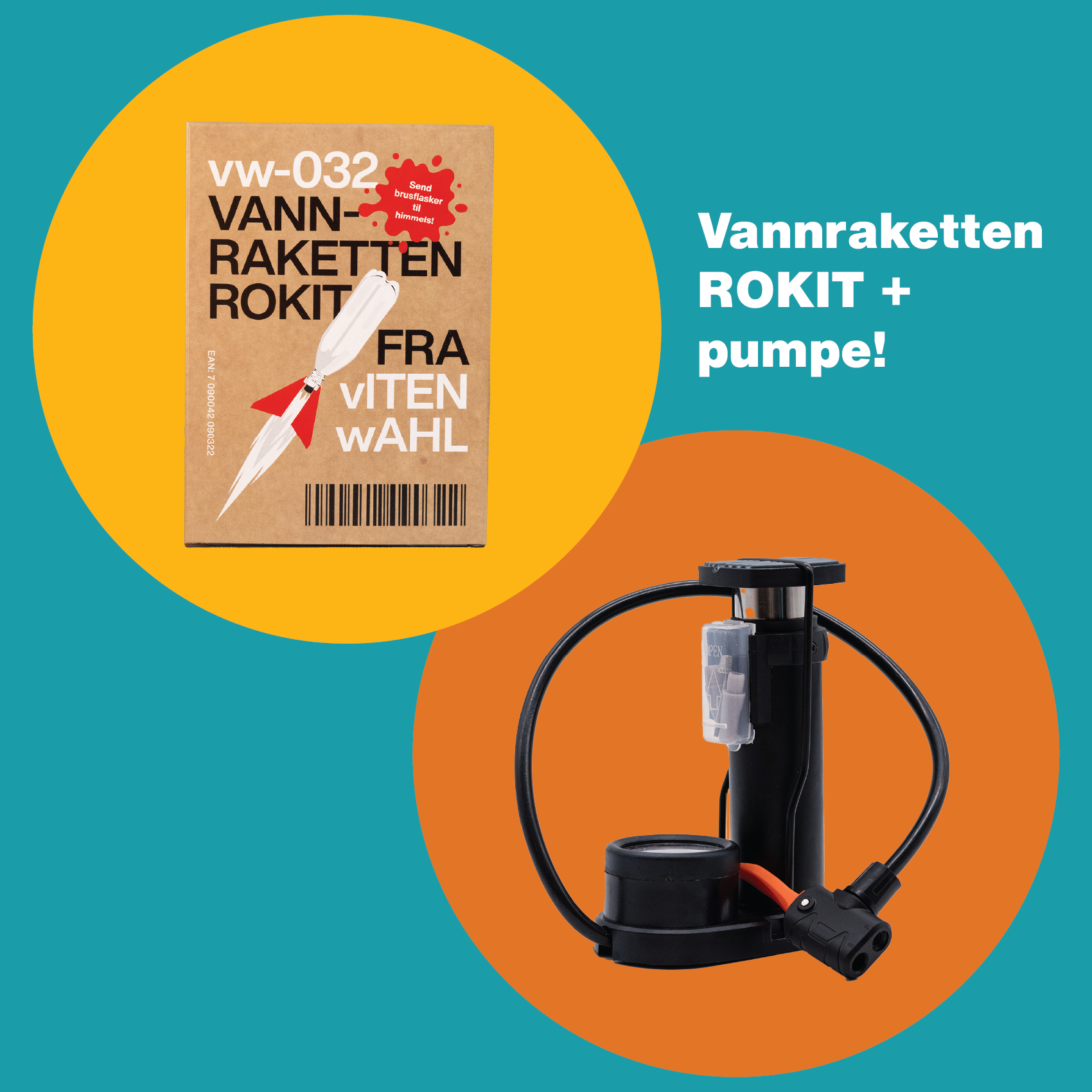 Rokit med sykkelpumpe