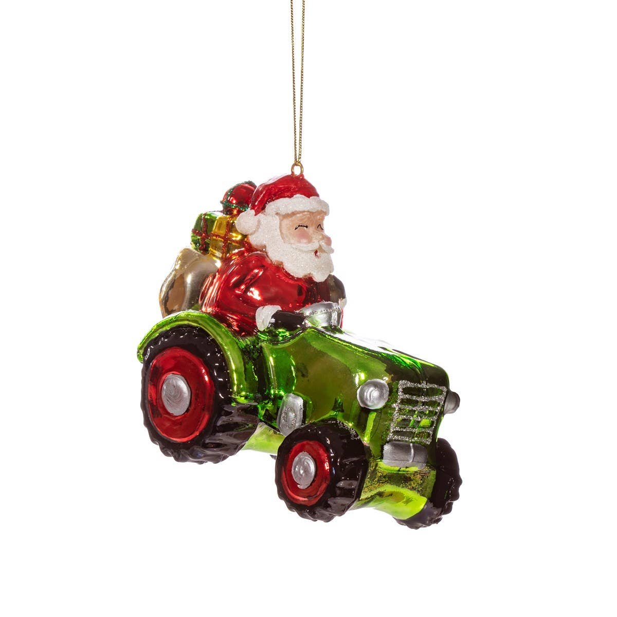 Juletrepynt - nisse på traktor