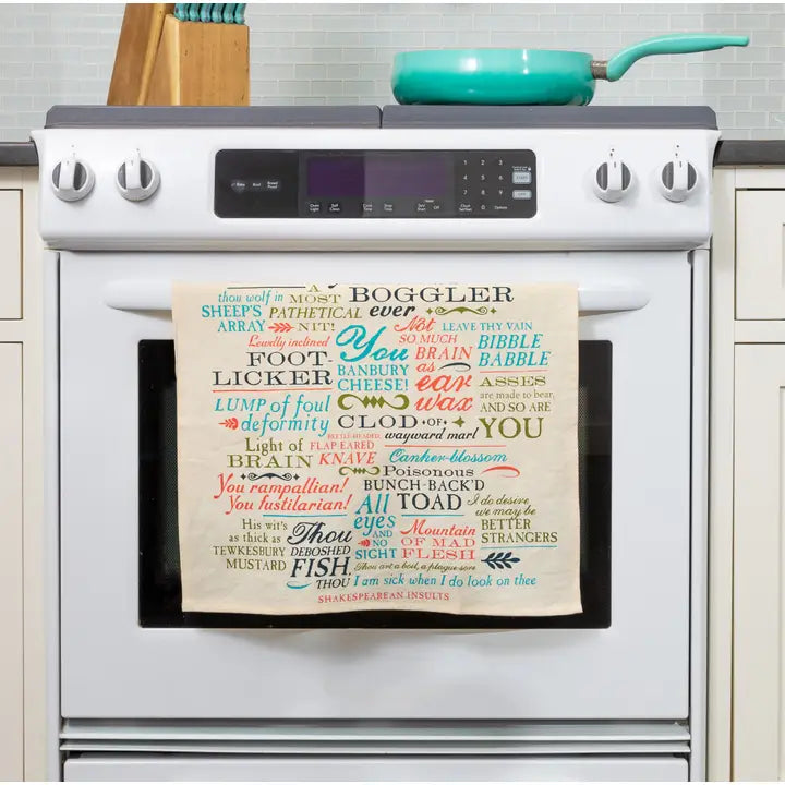 Kjøkkenhåndkle med Shakespare-fornærmelser
