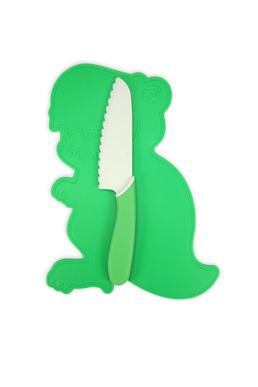 Dinosaur cutting blade and child-friendly knife