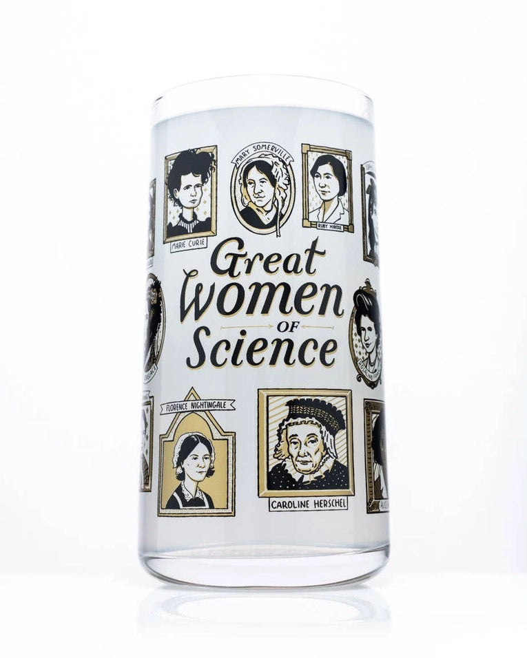 Store kvinner i vitenskapen-glass