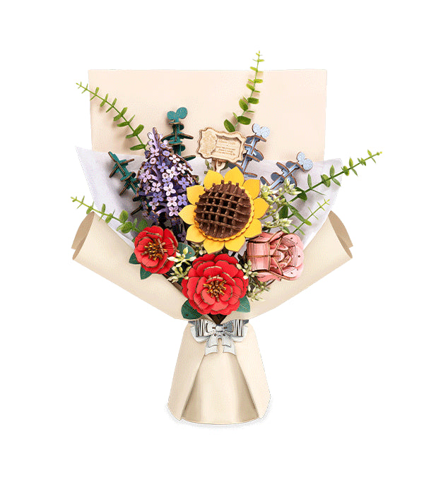 Blomsterbukett i tre