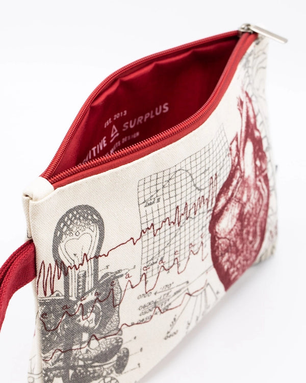 Toalettmappe med anatomisk hjerte