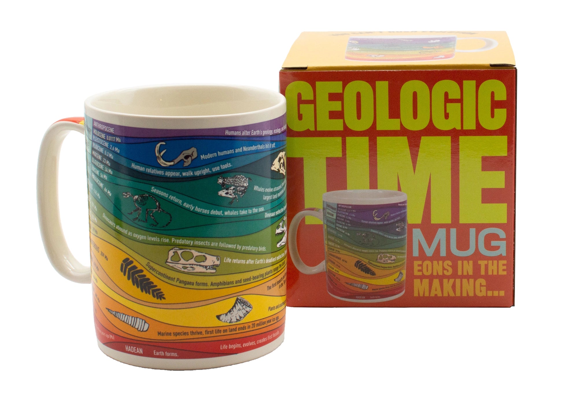 Kopp med geologisk tidslinje - Nerdebutikken