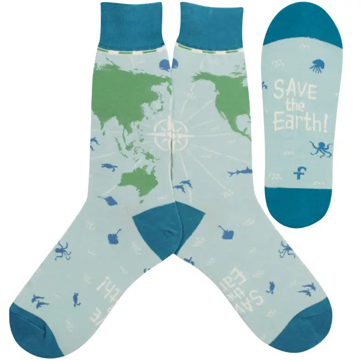 Nerdens sokker - Save the Earth (herre) - Nerdebutikken