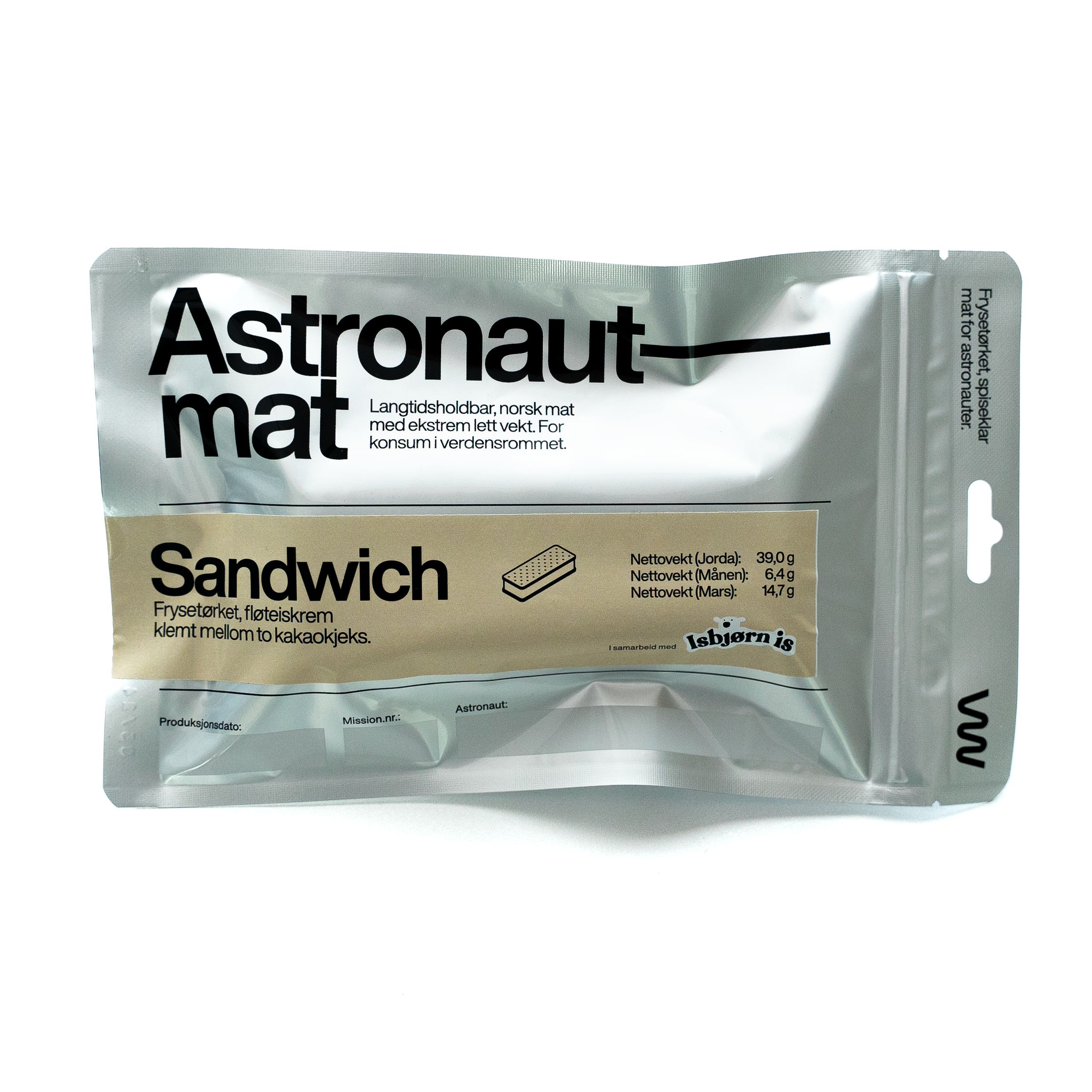 Astronaut-is emballasje 