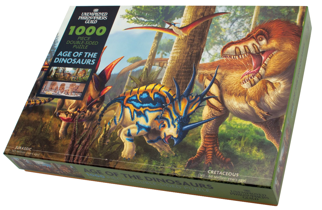 Dobbelt dinosaurpuslespill